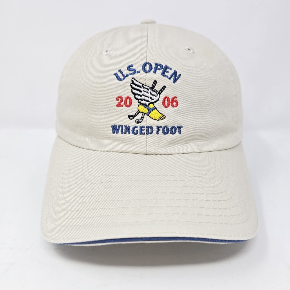 USGA 2006 U.S. Open Winged Foot Golf Hat Mens Beige Adjustable Member Cap - Picture 1 of 10